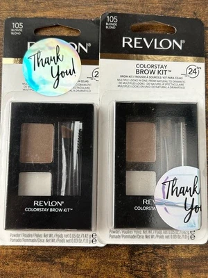 REVLON Colorstay Brow Kit 105 BLONDE sealed NIP 24 Hr - 2 Pack - Image 1 of 3