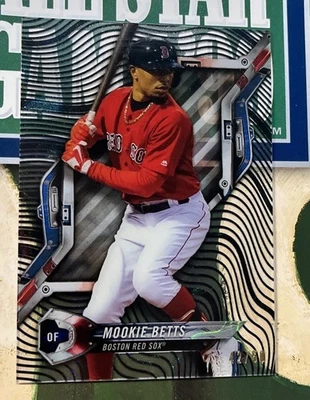 2018 Topps High Tek - Mookie Betts #HT-MB Black Orbit Diffractor 42/50 - Image 1 of 3