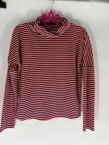 Oiselle Langarmshirt gestreift Rollkragen hell sportlich Größe XS Damen - Bild 1 von 7