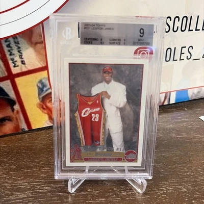 2003-04 Topps #221 LeBron James Rookie RC BGS MINT 9 w/ 9.5 Sub *Noles2148* - Image 1 of 3