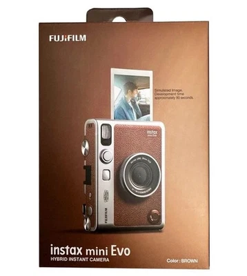 Мгновенная камера Fujifilm Instax Mini EVO (коричневый цвет) новая - Изображение 1 из 3