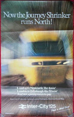INTER CITY 125 CLASSIC BR PHOTO POSTER HST CLASS 43 JOURNEY SHRINKER ORIG 1978 - Изображение 1 из 3