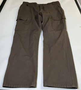 Duluth Trading Flex Fire Hose Cargo Fleece Lined Pants Mens 40* Brown - Picture 1 of 16