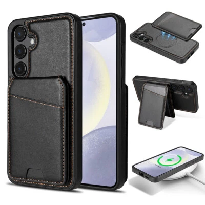 Removable Card Wallet Holder Case For Samsung Galaxy S25 S24 Ultra S23 S22 S21+ - Image 1 of 4