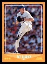 1988 Score #578 Jay Aldrich Milwaukee Brewers Baseball card
