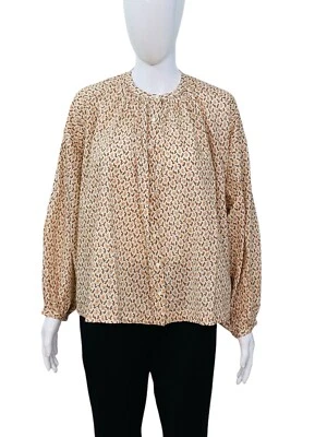 Doen Womens Floral Printed Jane Crew Neck Cotton Blouse Shirt Tunic Top Size S - Image 1 of 4