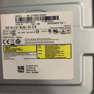 IBM SH-216AB/LEAHF VER AB SATA DVD Rewriter Drive 0A68692 71Y5545 - Picture 1 of 4