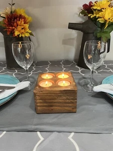 Rustic Tealight Candle Holder, Western ModernTealight Candle Holder, Centerpiece - Picture 1 of 5