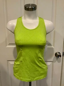 Athleta Light Green Paisley Print Racerback Athletic Tank Top, Size XS - Picture 1 of 11