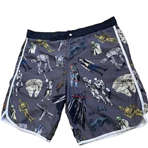 Star Wars Print Swim Trucks Herren 40x10 2XL Vader Yoda Han Solo Wookie Mesh Line - Bild 1 von 23