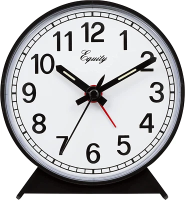 Equity 14075 Black Analog Wind-Up Alarm Clock - Image 1 of 4