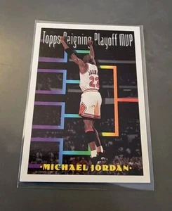 MICHAEL JORDAN NBA CARD TOPPS 1993-94 PLAYOFF MVP # 199 CHICAGO BULLS - Bild 1 von 6