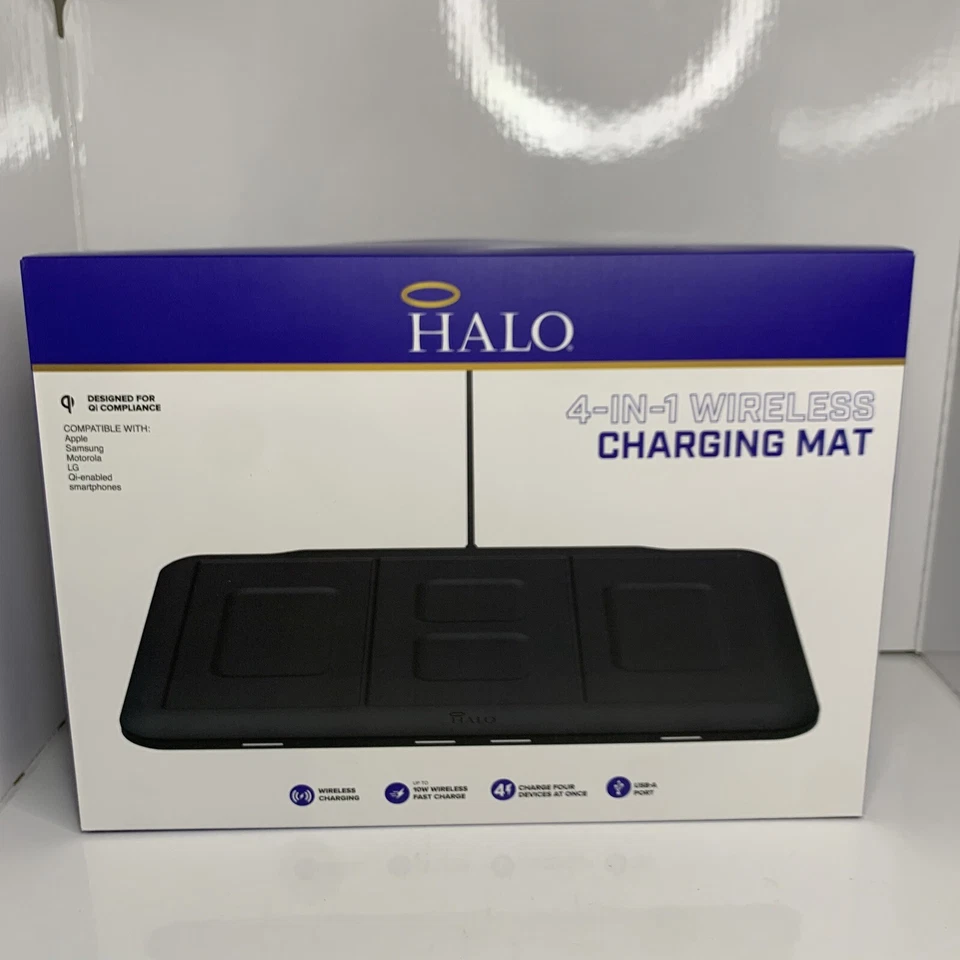 HALO Universal Wireless 4-in-1 Charging Mat Allows for Charging up to Five New - Image 1 of 1
