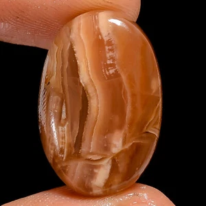 Natural Rhodochrosite Oval Shape Cabochon Gemstone 20.5 Ct. 22X14X5 mm GC-38145 - Picture 1 of 2