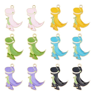 12 Stck. Mehrere Farben Emaille Gemischt Cartoon Baby Dinosaurier Charms Schmuck Zum Selbermachen Anhänger - Bild 1 von 11