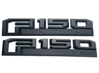 2Pc FITS 2015-2018 F 150 XL EMBLEMS FRONT FENDER Badges Matte Black - Image 1 of 4