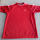 Nike Training Soccer Shirt Y2K Adult Size L Short Sleeve Vneck Striped 