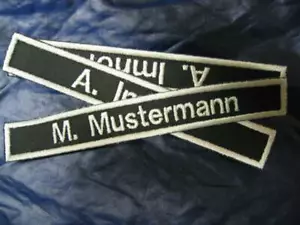 1 Namensschild Feuerwehrnamen Einsatzjacke Namenschilder Klett schwarz silber - Bild 1 von 1