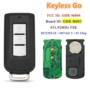 Keyless Go Key 433MHZ ID47 chip for Mitsubishi Pajero Sport L200 Montero Outland - Picture 1 of 6