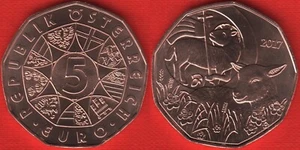 Austria 5 euro 2017 "Easter Lamb" UNC - Picture 1 of 1