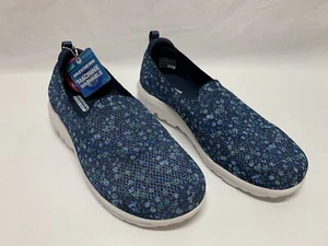 Skechers GOwalk Classic Print Slip-Ons Ocean Blossom Navy Floral US 9 EU 39 -EUC - Picture 1 of 13