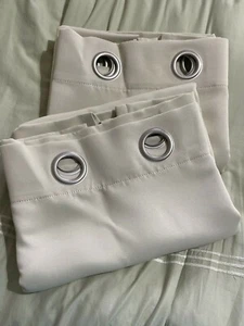 Exclusive Home Sateen Linen & Brushed Nickel Grommet Curtain Panels (2-Panels) - - Picture 1 of 10