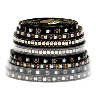 1m/5m WS2812B Led Strip 30/60/144 leds/m Smart RGB Led Light Black/White PCB - Image 1 of 4