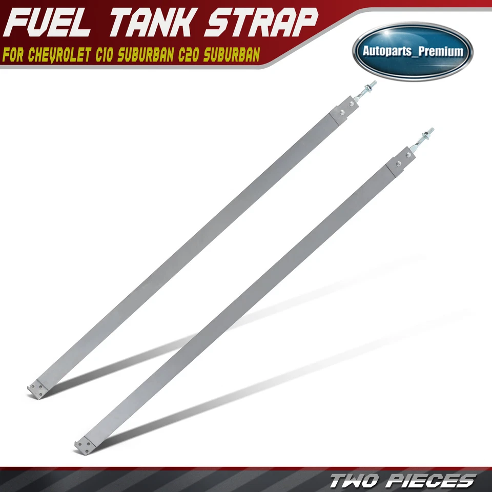 2x correas de tanque de combustible de acero para Chevrolet C10 Suburban C20 Suburban 1974-1986 GMC Foto 1 de 4