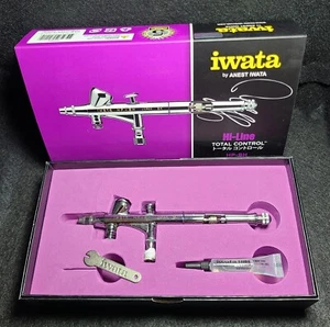 Anest Iwata High Line Series Airbrush HP-BH 0.2mm caliber 1.5ml cup MANY EXTRAS! - Picture 1 of 11