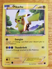 Pikachu Holo 115/114 Secret Rare, Pokemon Black & White, Condition LP