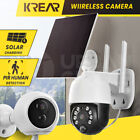 Krear Security Camera Wireless IP WiFi CCTV PTZ  Solar Panel Outdoor Flood Light