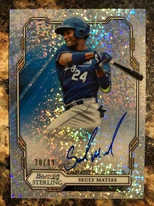 Seuly Matias 2019 Bowman Sterling Speckle Refractor Auto 70/99 Royals - Picture 1 of 2