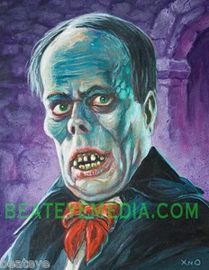 XNO originale Art-LON CHANEY-COMICS-Comic Art-Comix, mostro, horror, Frankenstein - Foto 1 di 1