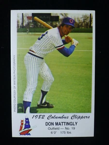 1982 Police Columbus Clippers Don Mattingly Pre-rookie Minor League EX - Picture 1 of 2