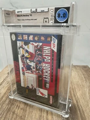 NHLPA Hockey '93 Super Nintendo Factory Sealed Video Game Wata Graded 8.0 A NHL - Image 1 of 4