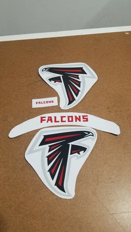 Atlanta Falcons full size  Football Helmet Decals w/bumpers 20 mils Cover
