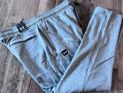 Pantalones deportivos Under Armour 3XLT grises/negros/blancos de vellón rivales nuevos con etiquetas para hombre Foto 1 de 2