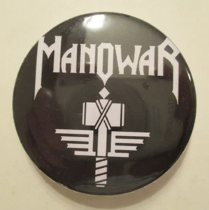 Manowar Music Heavy Metal Band Pinback Button kein Vintage Button - Bild 1 von 3