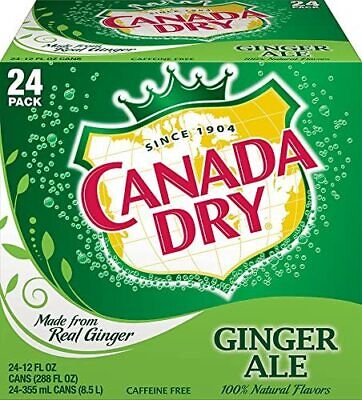 Canada Dry Ginger Ale Caffeine Free 355ml X 24 Pack • 53.99$
