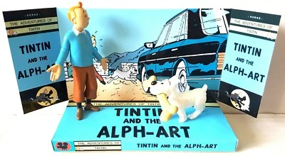 Conjunto de bonecos de ação em quadrinhos TINTINTIN em diorama de exibição personalizada AND THE ALPH-ART - Imagem 1 de 4