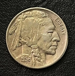 1936-S San Francisco Mint Buffalo Nickel XF-aUNC - Bild 1 von 10