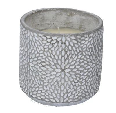 Citronella Candle Garden Candle, Large Scented Outdoor Candle, Grey Pot Candle - Image 1 of 2