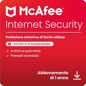 McAfee Internet Security 2025 1 PC / dispositivo 1 anno | inc. Antivirus ESD - Foto 1 di 9
