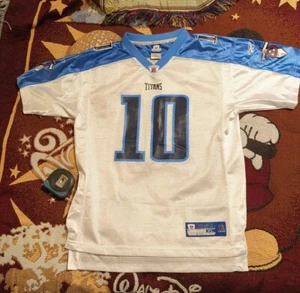 Vtg TENNESSEE TITANS #10 VINCE YOUNG NFL JERSEY YOUTH XL Reebok - Picture 1 of 7