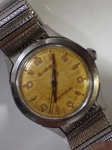 11 AFAC Bulova 17 Jewel Men's Self-Winding Wristwatch Runs Stainless M5 Tropic - Picture 1 of 10