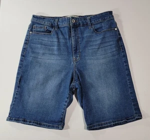 Anne Klein Women's Blue Bermuda Jean Shorts - Picture 1 of 7