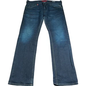 Replay Tillbor Jeans Uomo 38W 34L Blu Denim Gamba Dritta Classico Casual - Foto 1 di 16