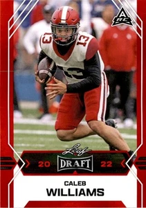 2022 Leaf Draft #05 Caleb Williams Red Oklahoma Sooners - Picture 1 of 2