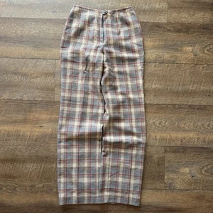 Vintage 1970’s Womens Size 10 (26”) Pendleton Plaid Autumn Fall Color Wool Pants - Picture 1 of 9
