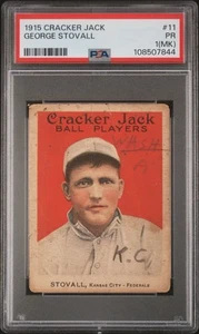 1915 Cracker Jack #11 George Stovall PSA 1 (MK) - Bild 1 von 2